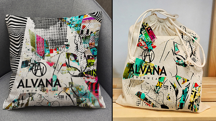 sac et coussin-alvanaswimwear