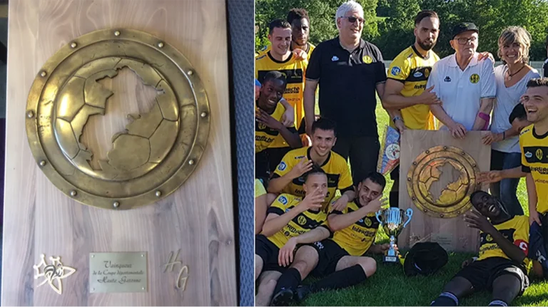 Trophée District Football Haute-Garonne réalisé en fonderie artisanale sur mesure par l’Atelier Esther